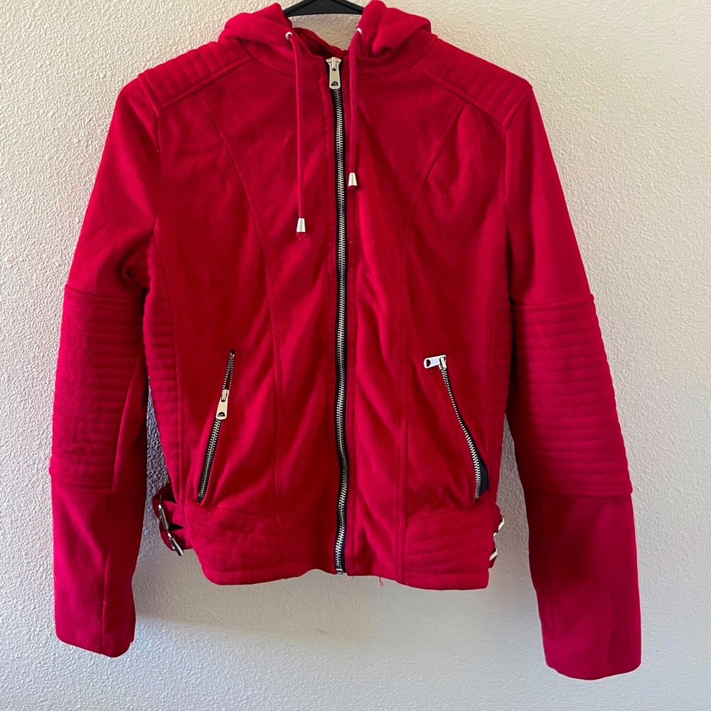 YMI red motorcycle jacket size M